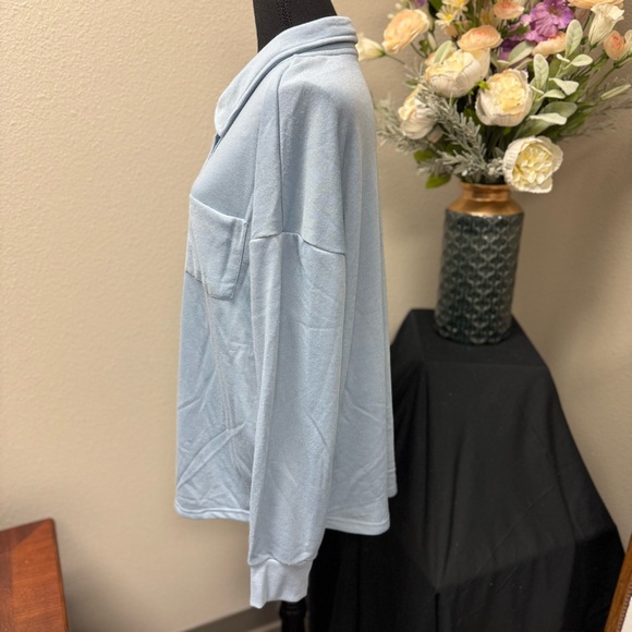 NWT Kensie Blue Fog Collared Button-Up Shirt 2X - Picture 3 of 11